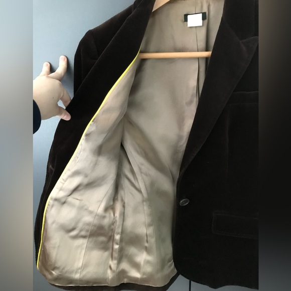 🚨FINAL SALE🚨 J. Crew Single Button Deep Brown Velvet Blazer - Picture 9 of 12